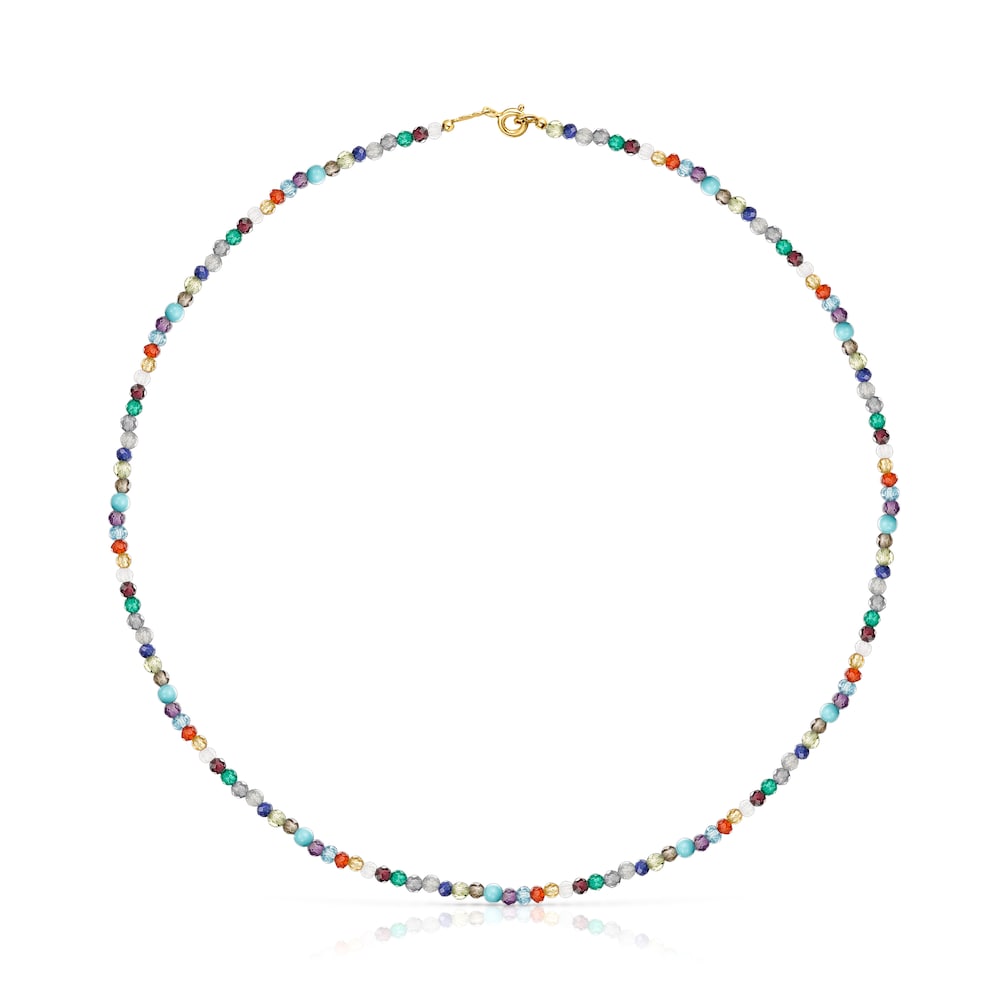 Silver Vermeil   Good Vibes Choker with Gemstones |