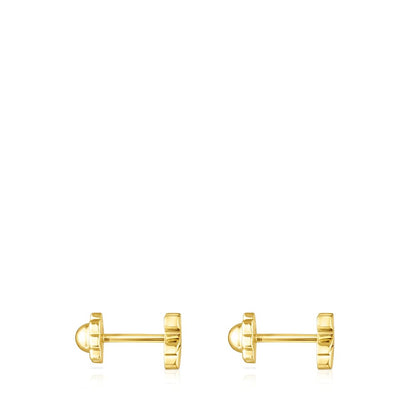 Gold Puppies Earrings Bear motif |