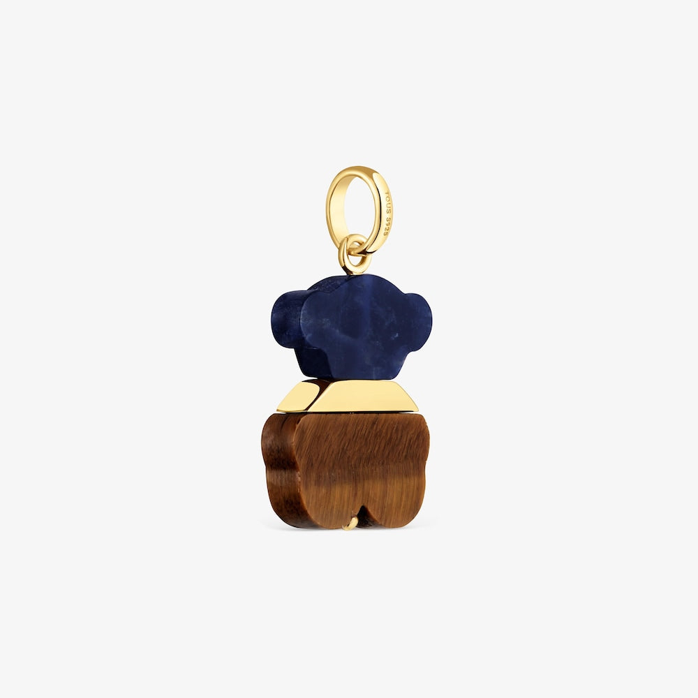 Pendant with vermeil, sodalite and tiger’s eye Sweet Dolls