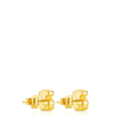 Gold Sweet Dolls Earrings Bear motif Push back |