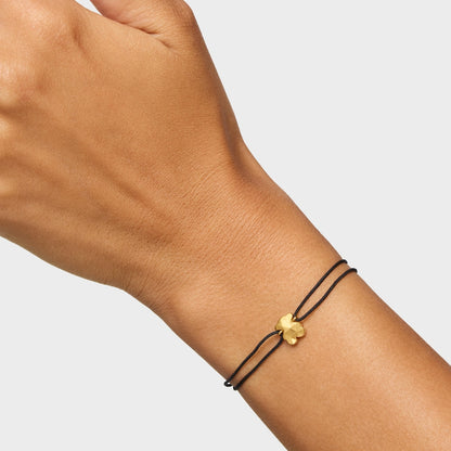 Two-tone nylon Bracelet with bear motif Icon Metal