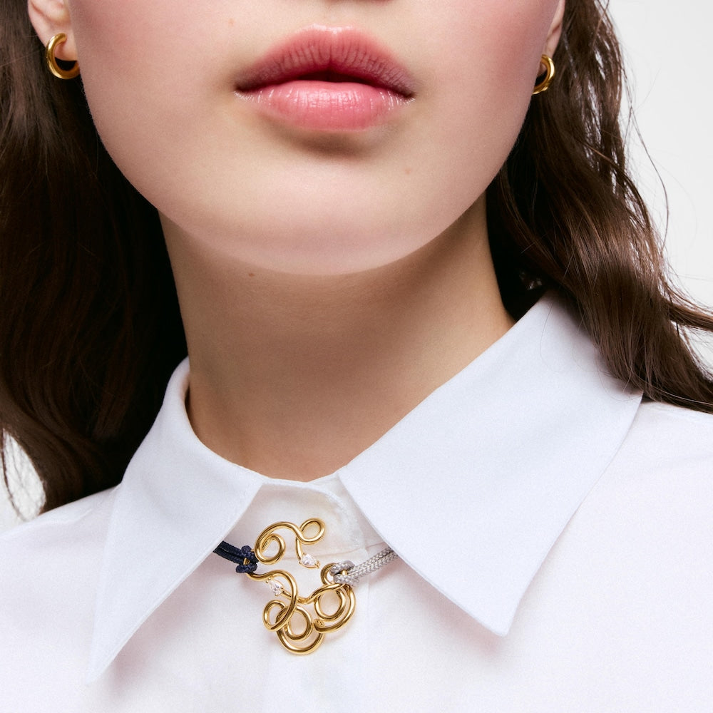 35 mm bear Pendant with  vermeil and laboratory-grown diamonds Lio LGD