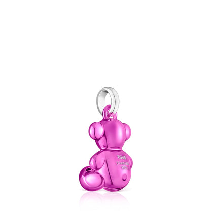 Bold Bear pink steel bear Pendant |