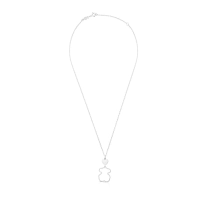 Silver New Silueta Necklace Bear motif |