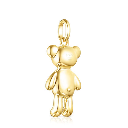 Silver Vermeil Teddy Bear Stars Pendant with Gemstones |