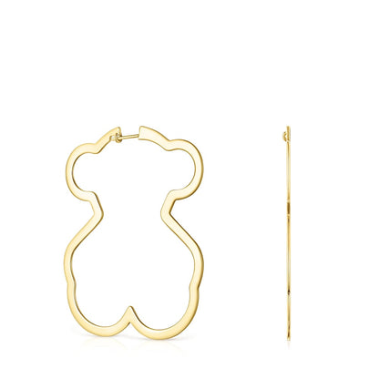 Silueta bear Earrings in Silver Vermeil |