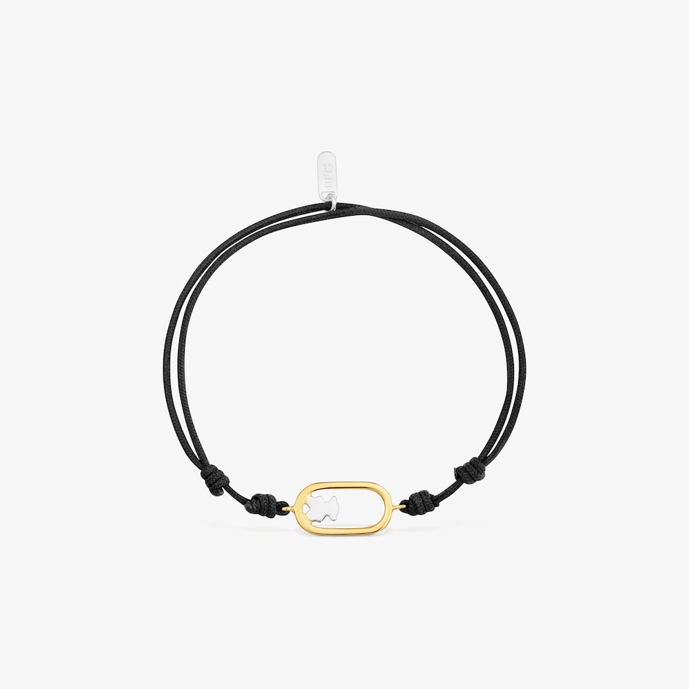 Two-tone black nylon Bracelet Camille
