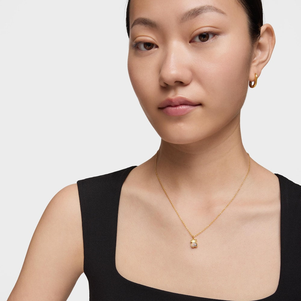 Silver vermeil Areia Necklace with multicolored gemstones |