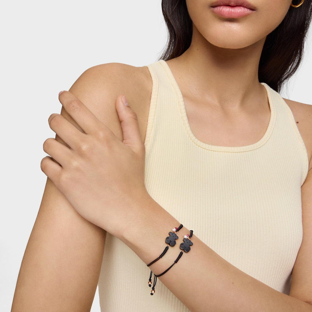 Rose Vermeil Silver New Tibet Bracelet with Gemstones |