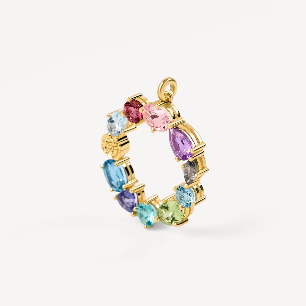 Letter O Pendant with gemstones TOUS ATELIER