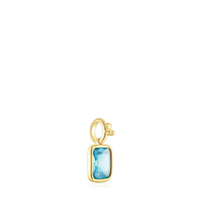 Small  plating over silver Pendant with topaz Medallions |