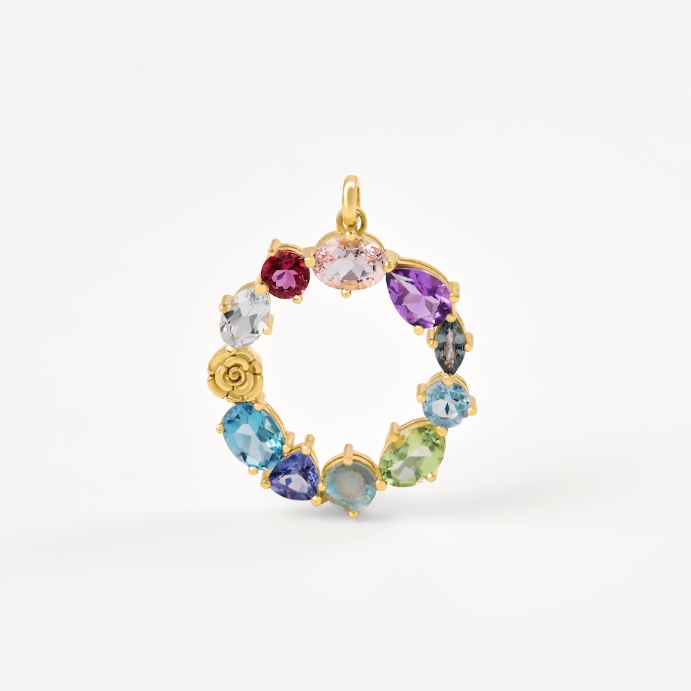 Letter O Pendant with gemstones TOUS ATELIER