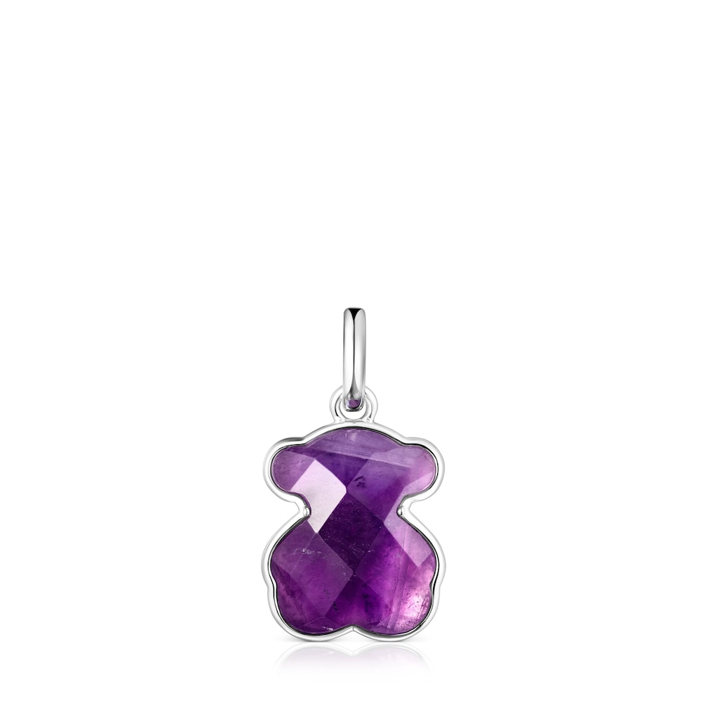 Silver and Amethyst Icon Color Pendant |