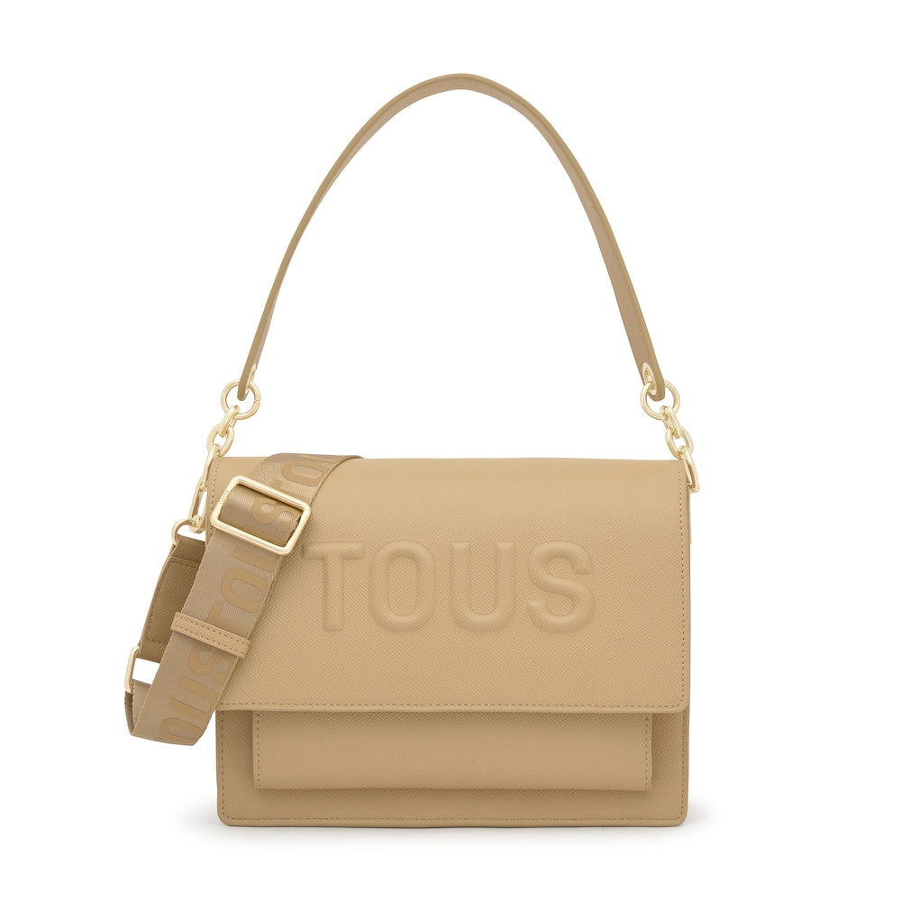 Medium sand-colored Audree Crossbody bag   Brenda |