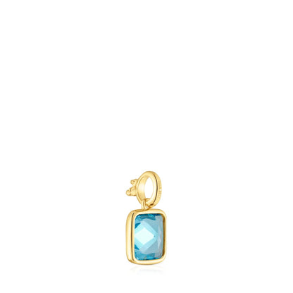 Small  plating over silver Pendant with topaz Medallions |