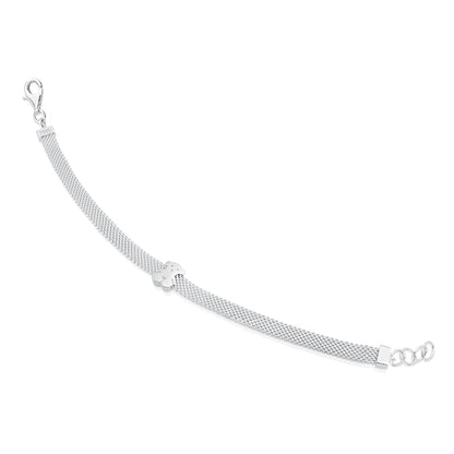 Mesh Silver Bear Bracelet