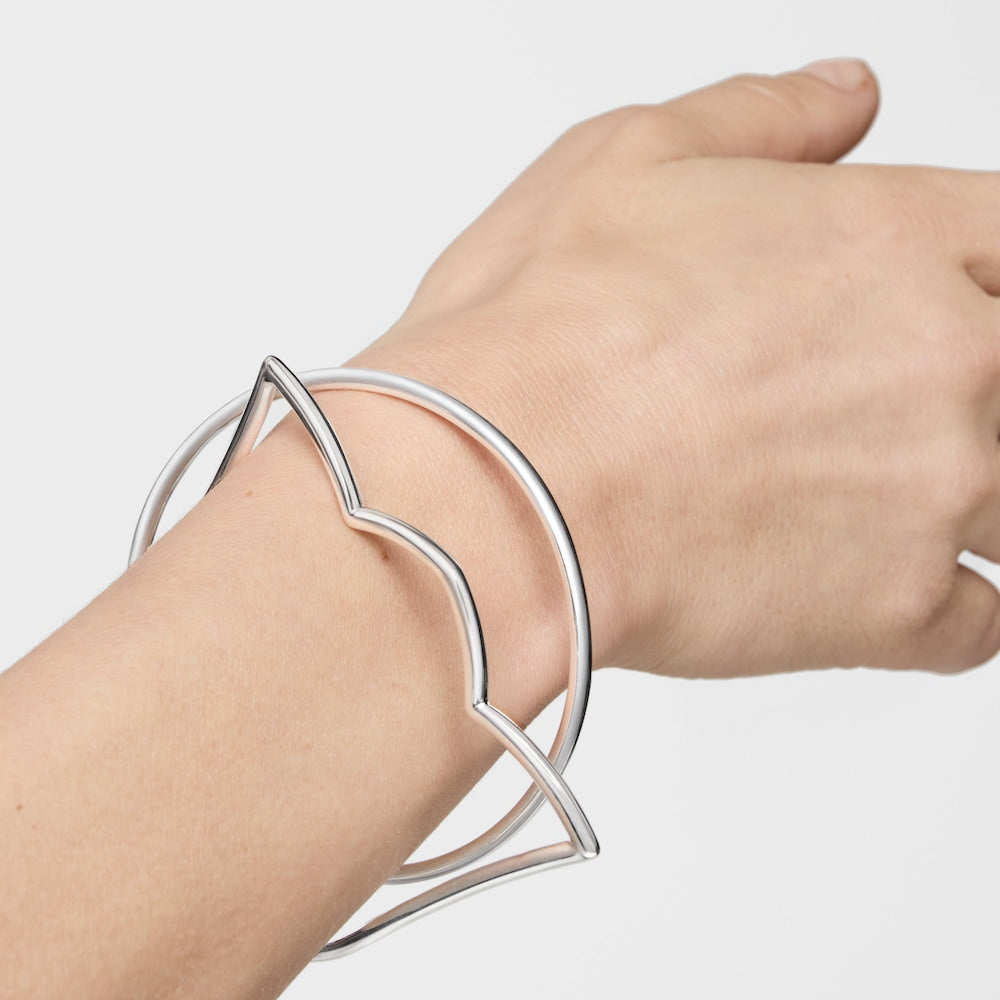 Silver Tulip bangle Straight