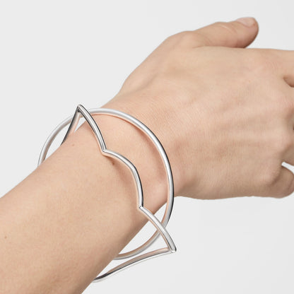 Silver Tulip bangle Straight