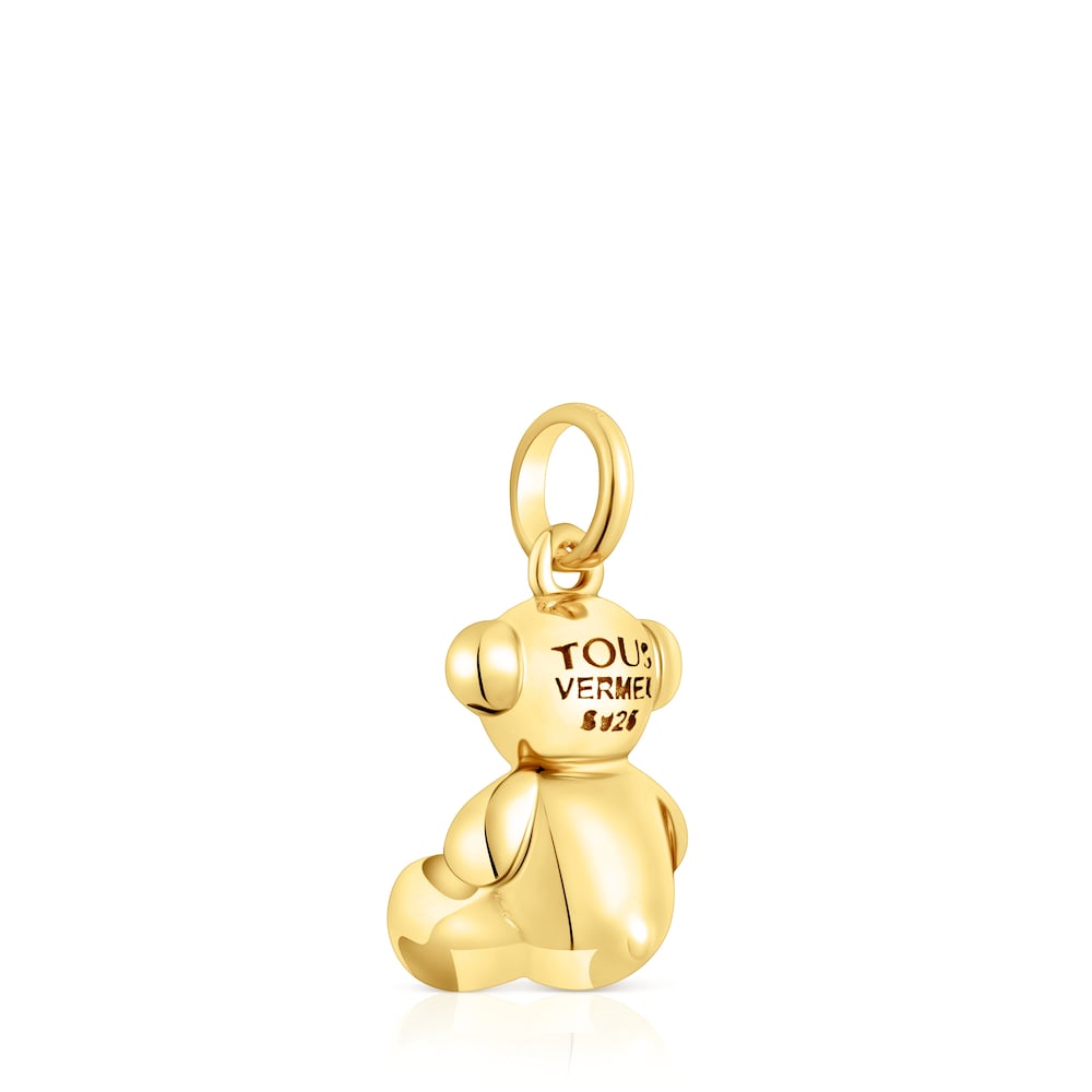 Medium silver vermeil Bold Bear pendant |