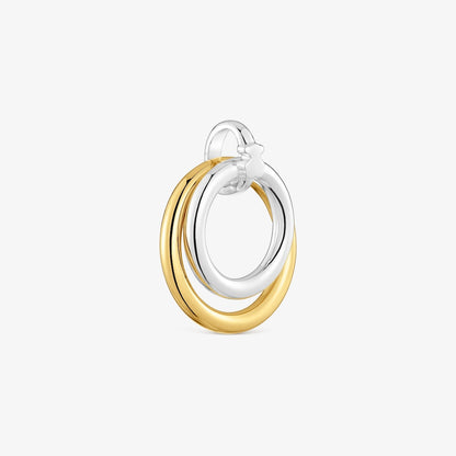 Two-tone Double hoop pendant Straight