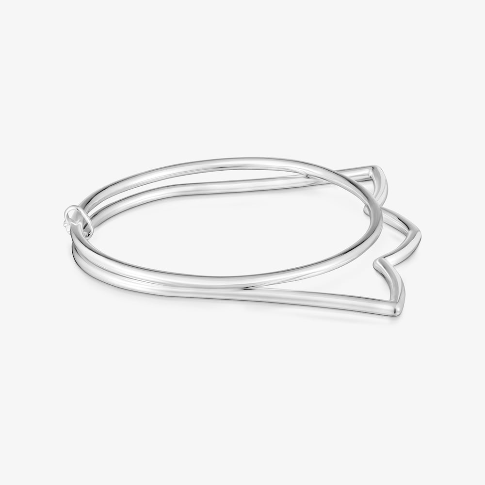 Silver Tulip bangle Straight