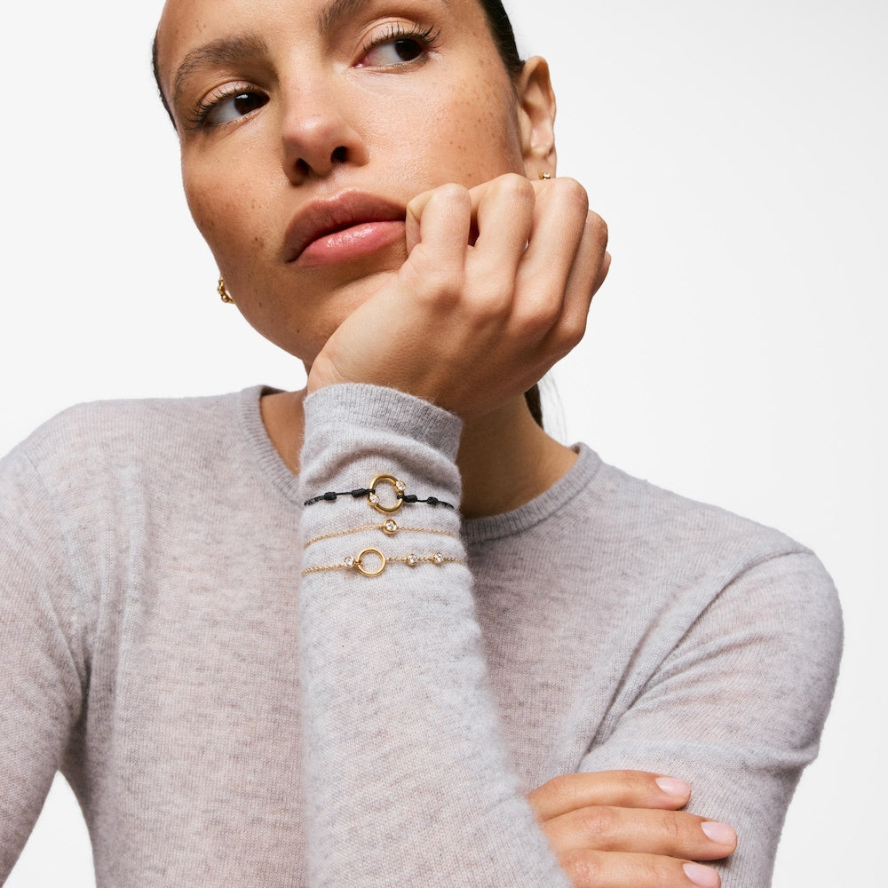 Bracelet with  vermeil and laboratory-grown diamonds Straight LGD
