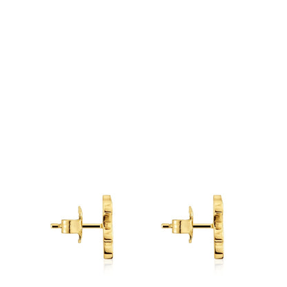 12mm plating over silver Bear earrings Sweet Dolls|