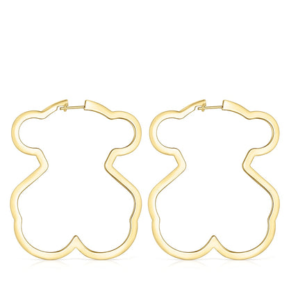 Silueta bear Earrings in Silver Vermeil |