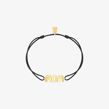 Nylon Bracelet with vermeil Mom