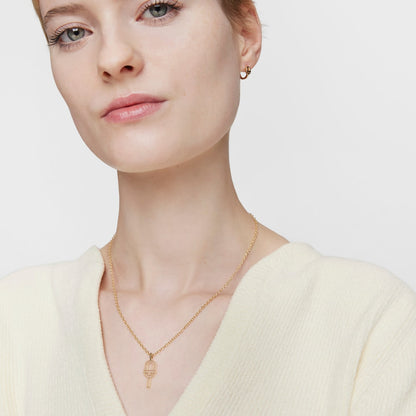 Medium gold silhouette Pendant with spinels MANIFESTO