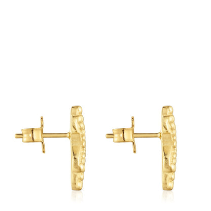 Small bear Earrings with 18kt gold plating over silver TOUS Grain |
