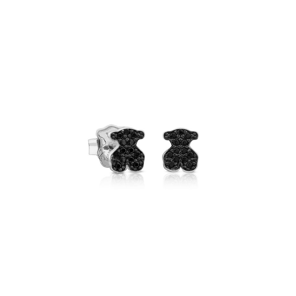 Silver Motif Earrings with Spinels |