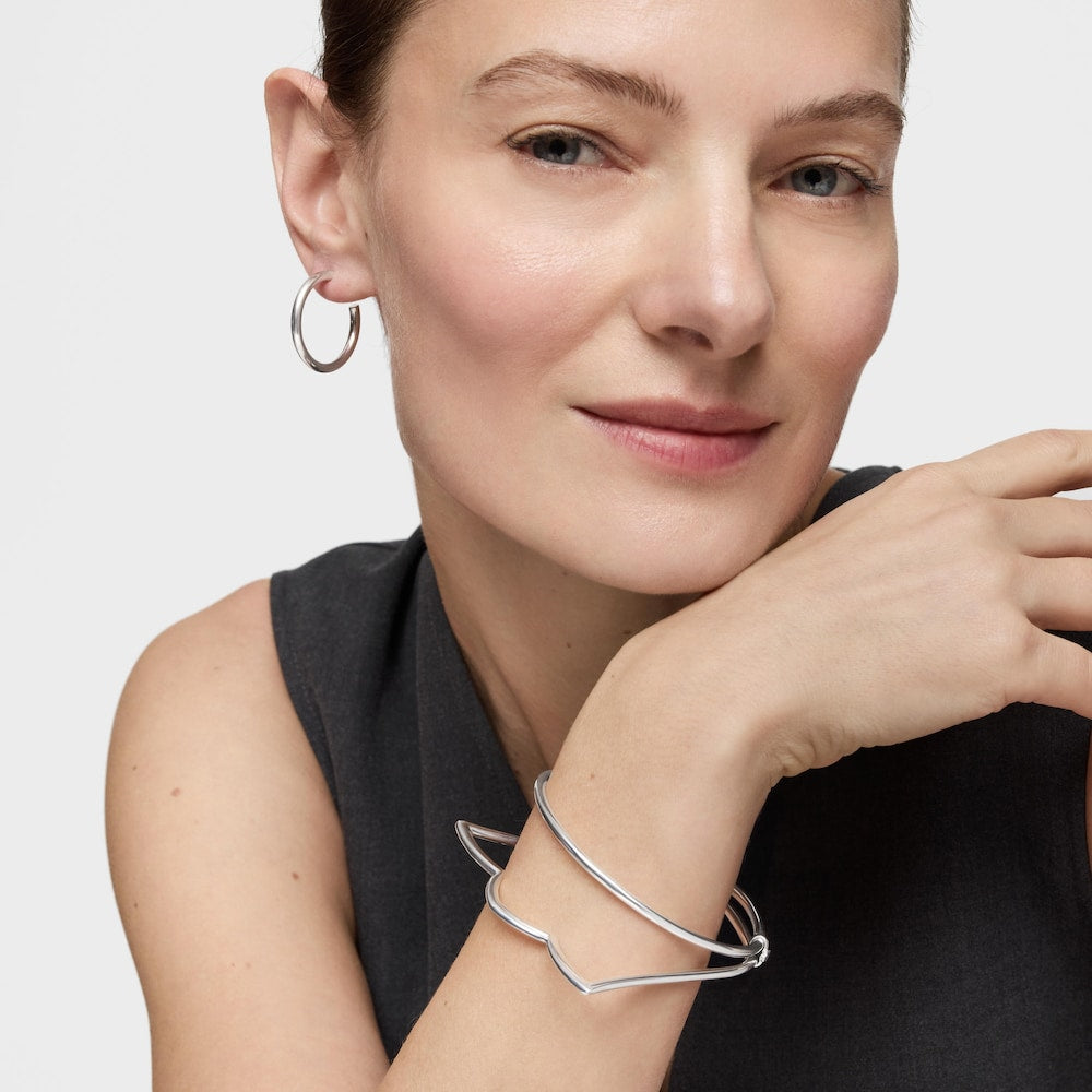 Silver Tulip bangle Straight