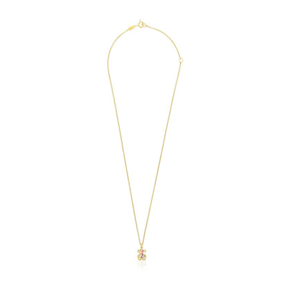 Silver vermeil Areia Necklace with multicolored gemstones |