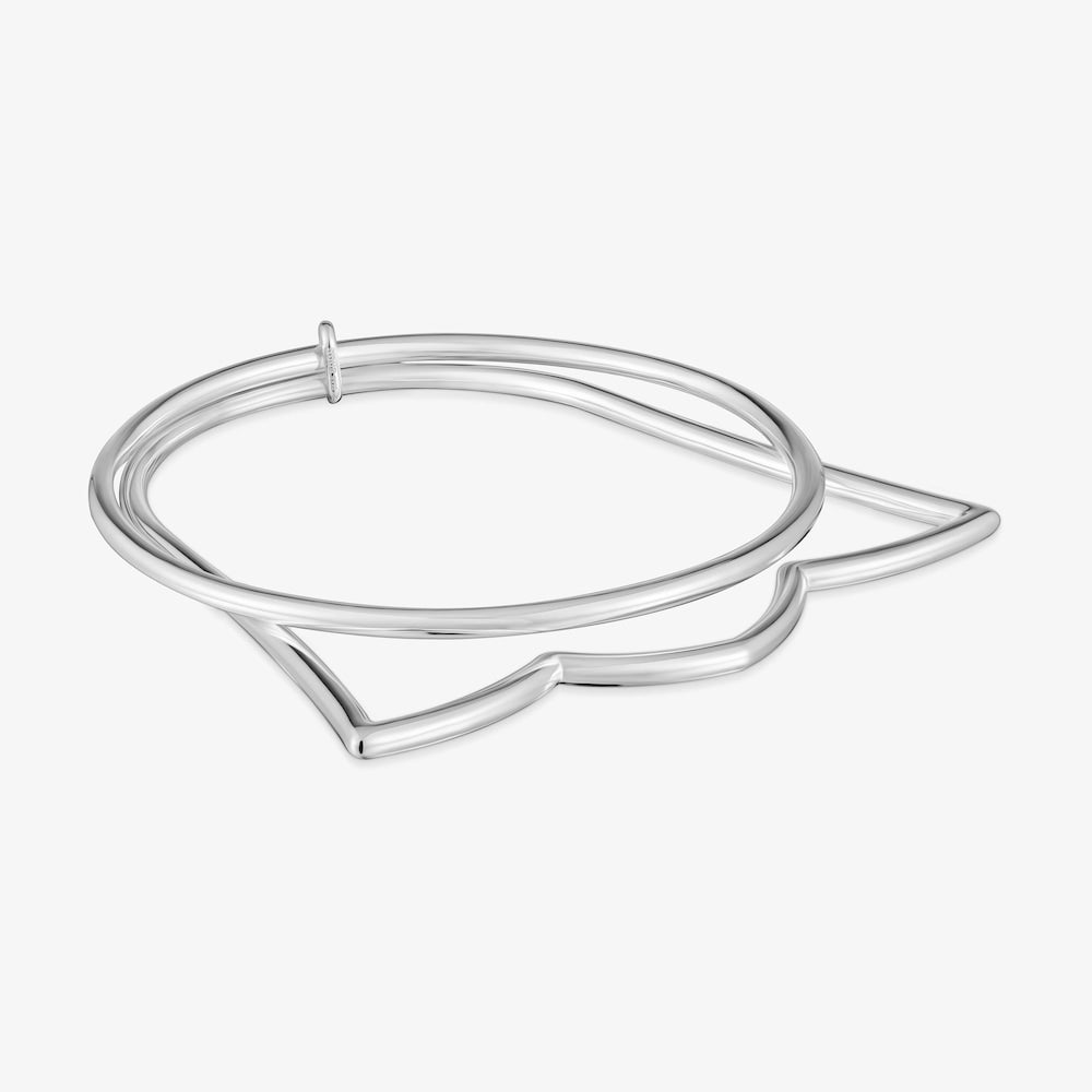 Silver Tulip bangle Straight
