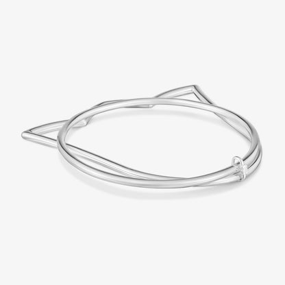 Silver Tulip bangle Straight