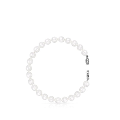Silver Hold Bracelet with Pearls 17,5cm |
