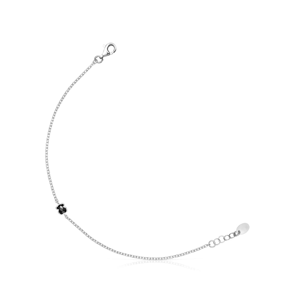 Mini Onix Bracelet in Silver with Onyx 0,4cm