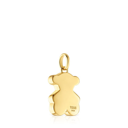 Small 16mm  plating over silver bear Pendant Sweet Dolls |