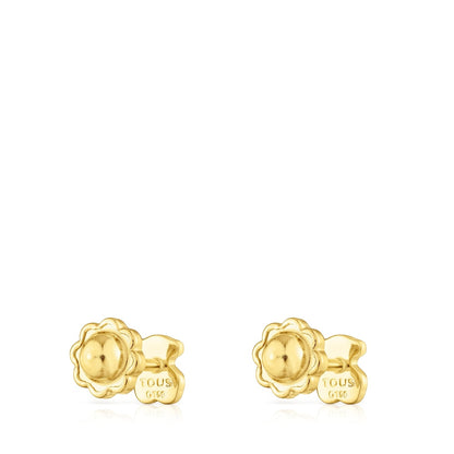 Gold   Baby earrings Bear motif |