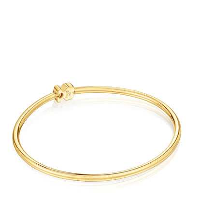 Bangle with 18kt gold plating over silver bear charm Sweet Dolls