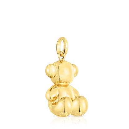 Large silver vermeil Bold Bear pendant