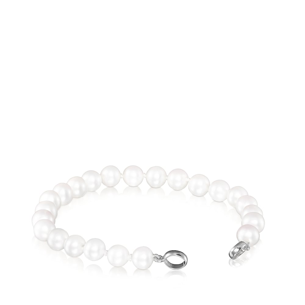 Silver Hold Bracelet with Pearls 17,5cm |