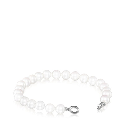 Silver Hold Bracelet with Pearls 17,5cm |