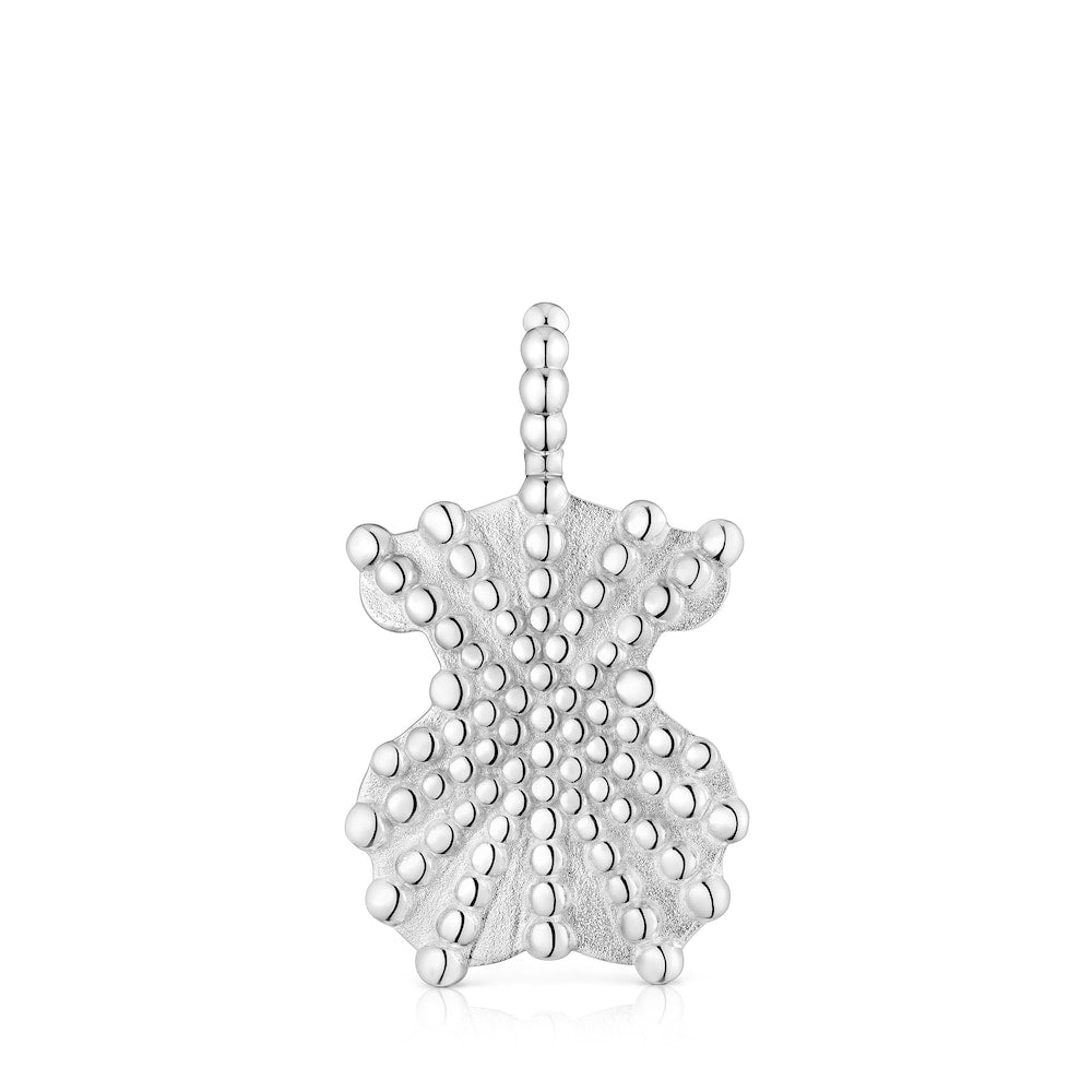 Medium silver bear Pendant   Grain |