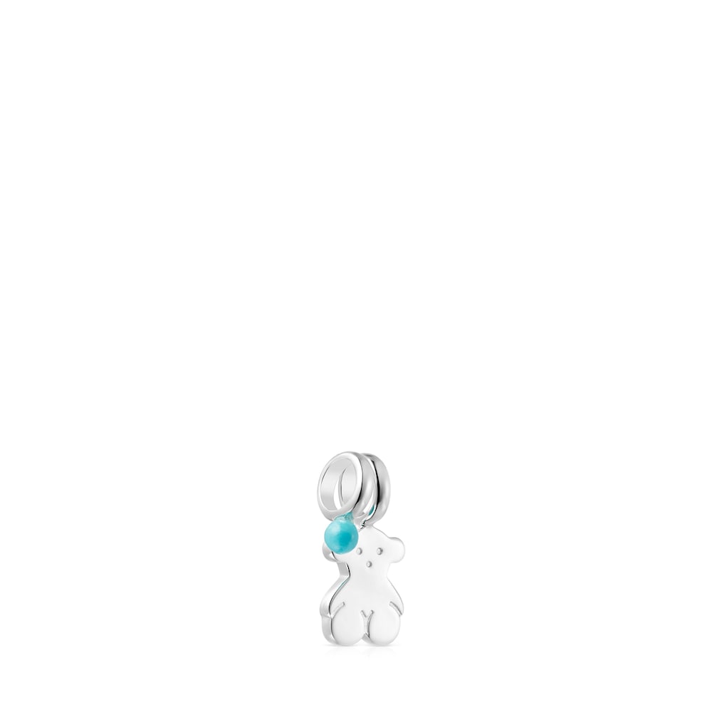 Pack of Silver and Howlite Sweet Dolls bear Pendants |