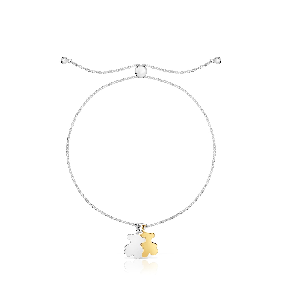 Sweet Dolls two-tone chain bear Bracelet |