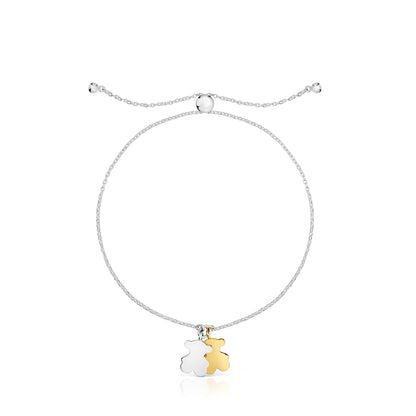 Sweet Dolls two-tone chain bear Bracelet |