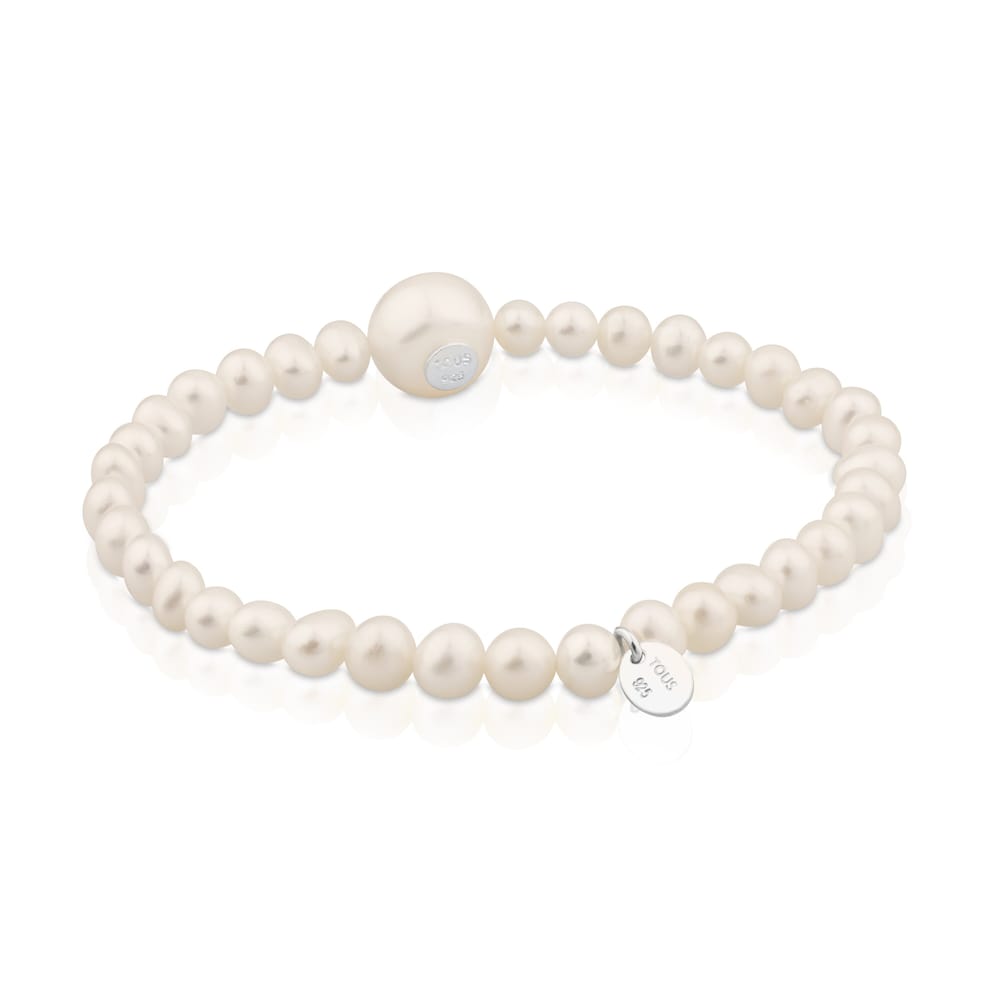 Silver Sweet Dolls Bracelet with pearls
