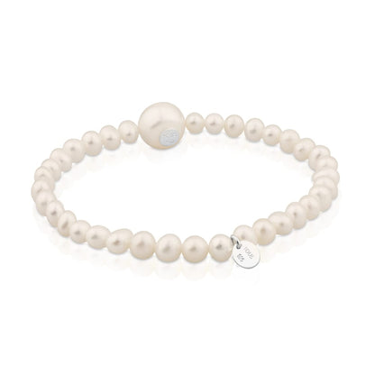 Silver Sweet Dolls Bracelet with pearls